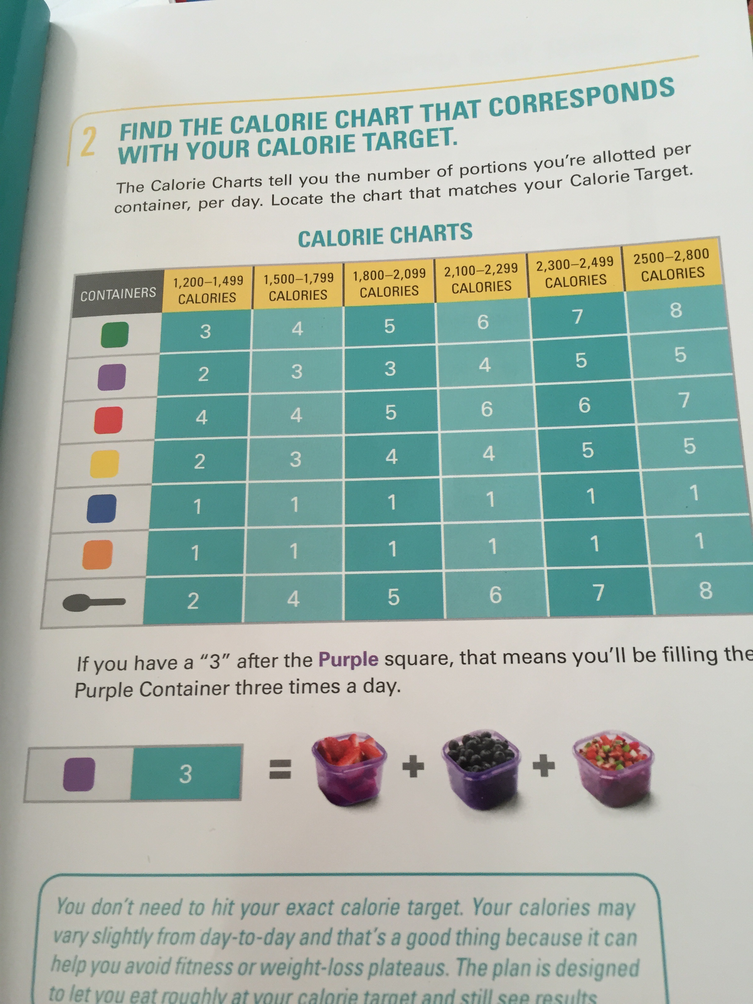 21 Day Fix Extreme Calorie Chart